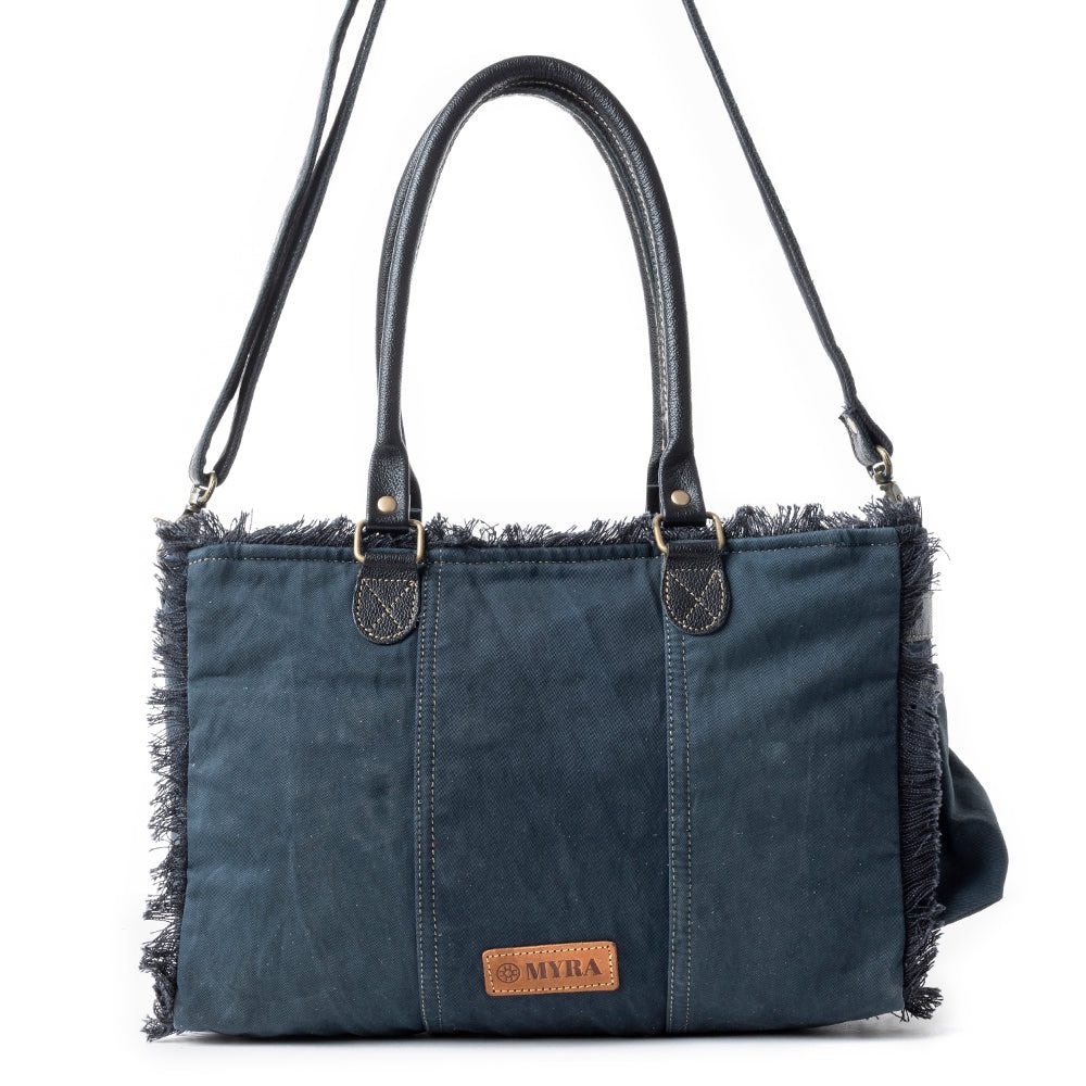 Myra Bag Coastal Steel Upcycled Tote Shoulder Purse NEW Black - Picture 3 of 9